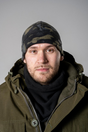 Шапка, черный, мультикам, флис - интернет магазин Полигон