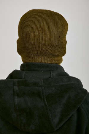 Маска Лыжник (1 отверстие), оливковый, пан, шерсть - интернет магазин Полигон