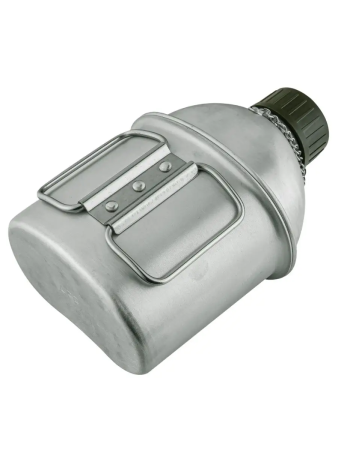 Фляга с котелком в чехле, оливковый, алюминий - интернет магазин Полигон