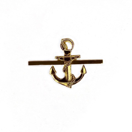 Якорь гладкий, золотой 23 мм металл - интернет магазин Полигон