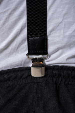 Подтяжки рифленые, черный - интернет магазин Полигон