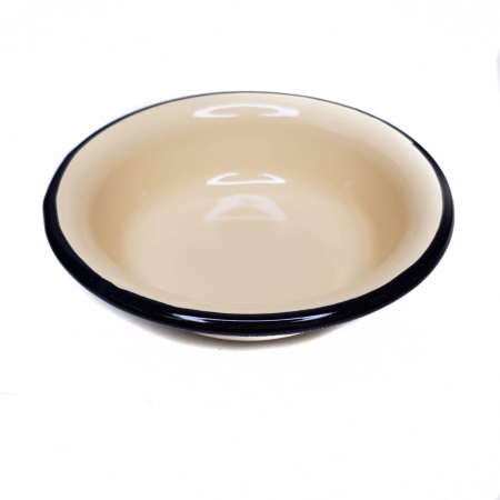 Миска, бежевый, эмаль, 0,4 л - интернет магазин Полигон