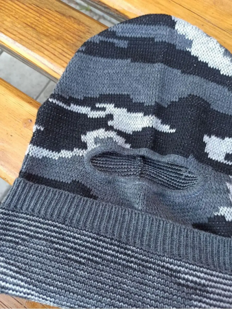 Маска п/ш ЛЫЖНИК (1 отв.), серый кмф - интернет магазин Полигон