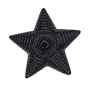 Звезда на погоны (рифленая), черный 13 мм пластик - интернет магазин Полигон