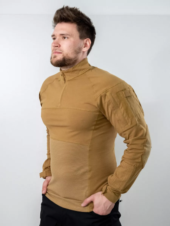 Рубашка боевая Knitted long-sleeve shirt Wolf, коричневый - интернет магазин Полигон