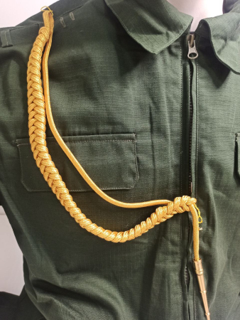 Аксельбант солдатский (уставной) "корейская нить", золотой - интернет магазин Полигон