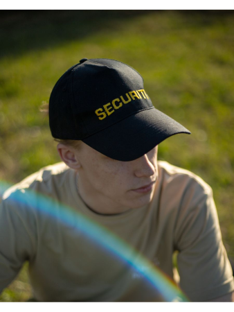 Бейсболка вышитая Security, черный - интернет магазин Полигон