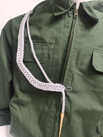 Аксельбант солдатский (уставной) "корейская нить", серебристый - интернет магазин Полигон