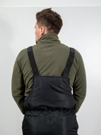 Полукомбинезон зимний Спасатель, ткань Дюспа, цвет Чёрный  - интернет магазин Полигон