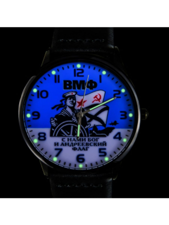 Часы наручные ВМФ, синий, белый, черный - интернет магазин Полигон