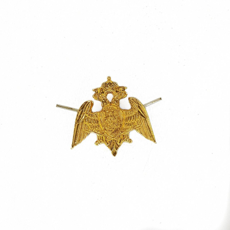 Эмблема петличная Росгвардия, золотой, металл - интернет магазин Полигон