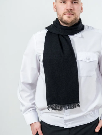 Шарф, черный, пан, шерсть - интернет магазин Полигон