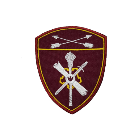 Шеврон вышитый СибОкруг Управление ТО Росгвардия, бордовый, белый - интернет магазин Полигон